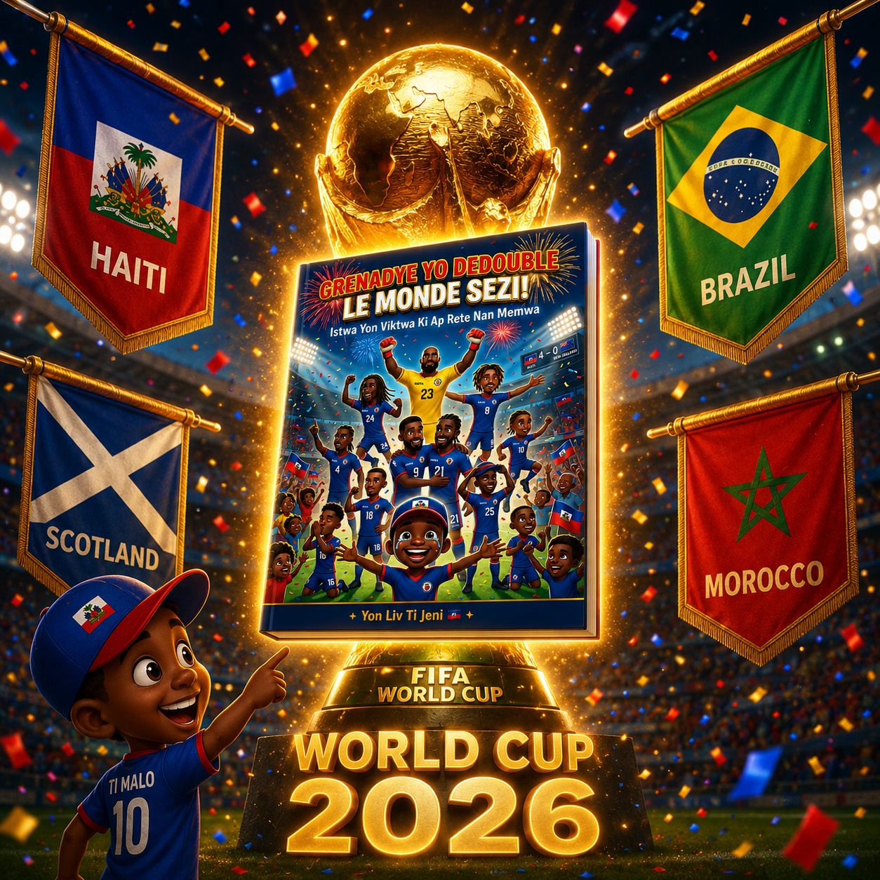 Ayiti 4-0 | Liv Timoun Kreyòl 26 Paj — Istwa Istorik 2026 ⚽🇭🇹