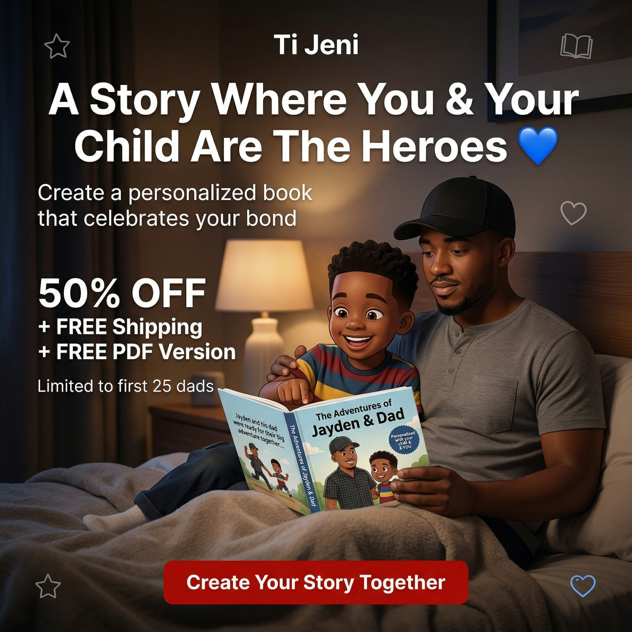 Custom Kids Book + Free PDF version ( Single Dad edition )